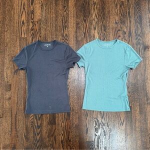 Abercrombie & Fitch Sandwash Rib Tuckable Baby Tee Bundle